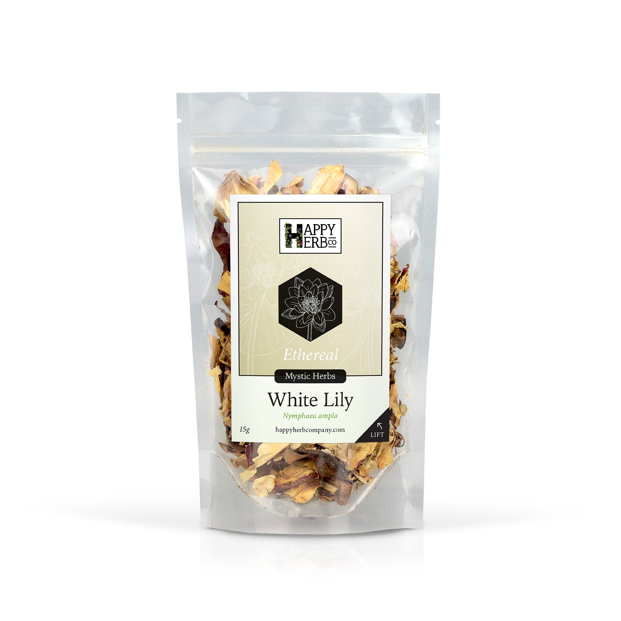 white lily herb White Lily (Nymphaea ampla) Dried Flower Herb | Mystic Herbs