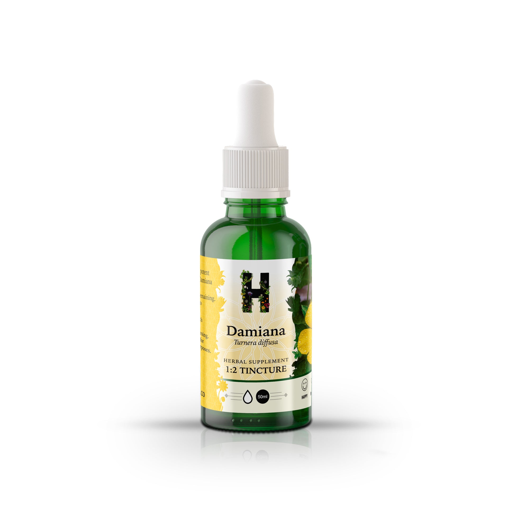 Damiana Liquid Herb 1:2 Strength | Turnera diffusa Herbal Liquid | Shop at  Happy Herb Co