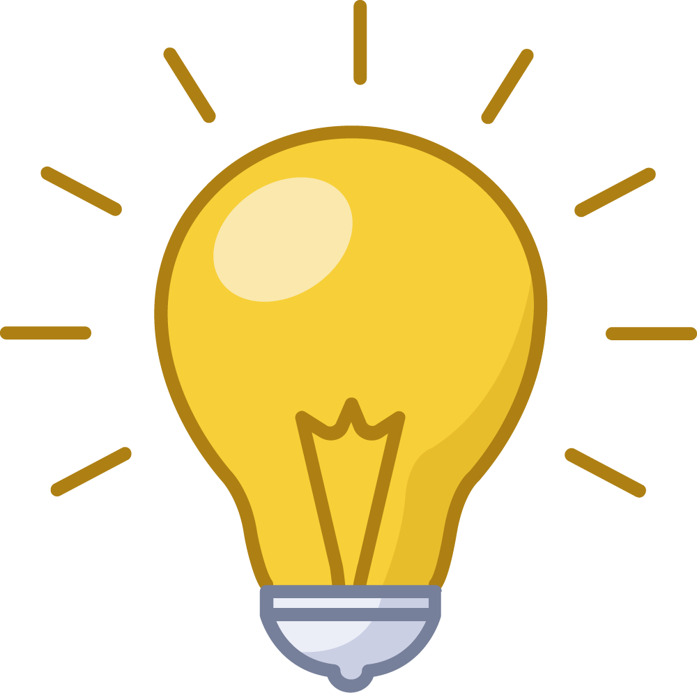 Illustration of a lightbulb to depict creativity and ideas.