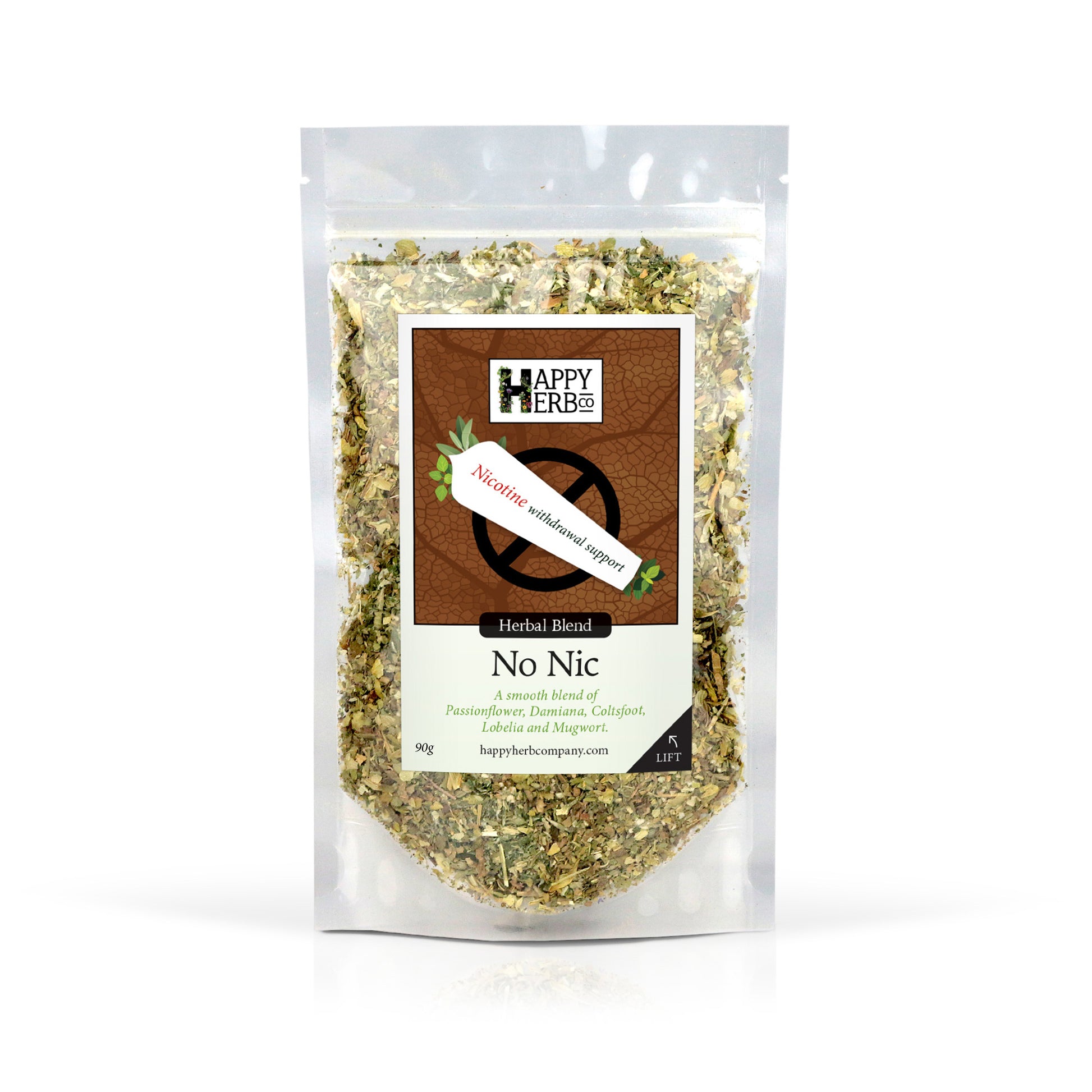 No Nic Herbal Smoke Blend 90g by Happy Herb Co